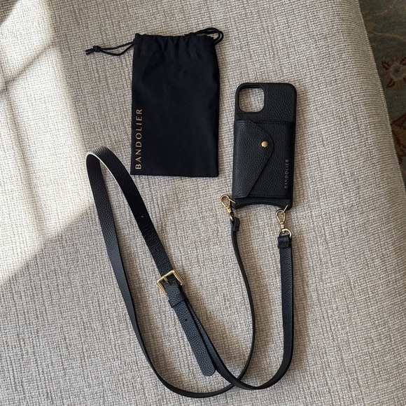 Bandolier Black Phone Case with Gold Accent ~ iPhone 13 - Picture 2 of 6